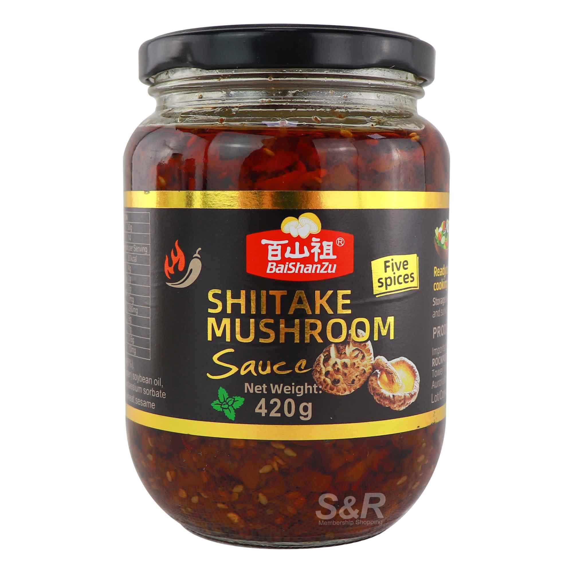 BaiShanzu Five Spices Shiitake Mushroom Sauce 420g BaiShanzu Five Spices Shiitake Mushroom Sauce 420g